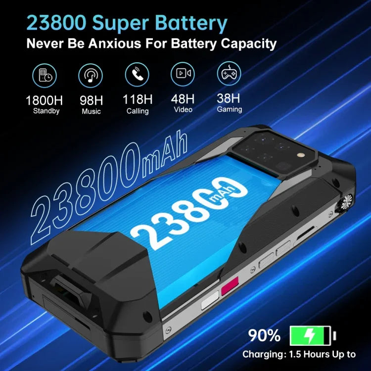 Unihertz Tank 3 Pro 5G / 8849, Projector, 200MP Camera, Night Vision, 23800mAh Battery, 6.79 inch Android 13 Dimensity 8200 Octa Core, Network: 5G, 16GB+512GB