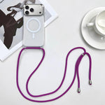 MagSafe Magnetic PC + TPU Phone Case with Lanyard, For iPhone 17e / 16e, For iPhone 17 Pro Max, For iPhone 17 Pro, For iPhone 17