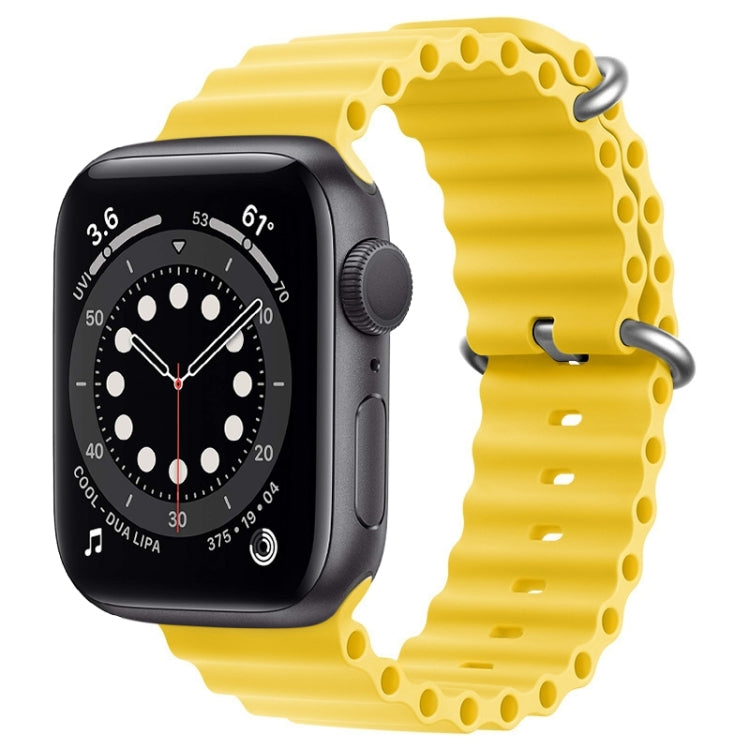 ZGA Ocean Silicone Watch Band, For Apple Watch Series 10 46mm, For Apple Watch Series 10 42mm, For Apple Watch SE 2023 44mm, For Apple Watch Ultra 2 49mm, For Apple Watch Series 9 45mm, For Apple Watch Ultra 49mm, For Apple Watch Series 8 45mm         ...