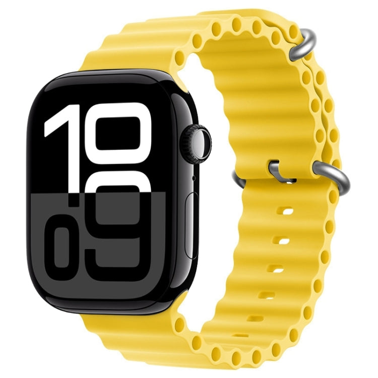 ZGA Ocean Silicone Watch Band, For Apple Watch Series 10 46mm, For Apple Watch Series 10 42mm, For Apple Watch SE 2023 44mm, For Apple Watch Ultra 2 49mm, For Apple Watch Series 9 45mm, For Apple Watch Ultra 49mm, For Apple Watch Series 8 45mm         ...