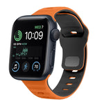 Wave Texture Reverse Buckle Silicone Watch Band, For Apple Watch Series 7 41mm, For Apple Watch Series 7 45mm, For Apple Watch SE 40mm, For Apple Watch SE 44mm