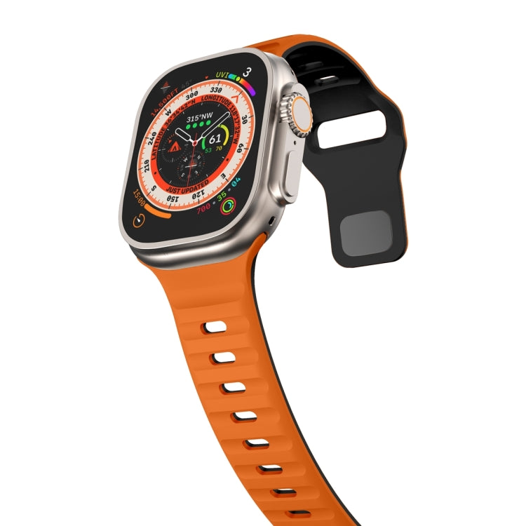 Wave Texture Reverse Buckle Silicone Watch Band, For Apple Watch Series 2 42mm, For Apple Watch Series 2 38mm, For Apple Watch 42mm, For Apple Watch 38mm