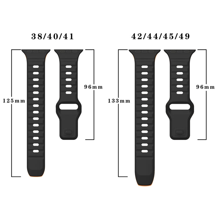 Wave Texture Reverse Buckle Silicone Watch Band, For Apple Watch Series 4 44mm, For Apple Watch Series 4 40mm, For Apple Watch Series 3 38mm, For Apple Watch Series 3 42mm