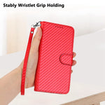 YX0070 Carbon Fiber Buckle Leather Phone Case with Lanyard, For iPhone 16 Pro, For iPhone 16 Plus, For iPhone 16, For iPhone 15 Pro Max, For iPhone 15 Pro, For iPhone 15 Plus