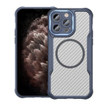 Carbon Fiber Texture MagSafe Translucent Phone Case, For iPhone 11 Pro Max, For iPhone 11, For iPhone 11 Pro