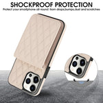 YM015 Crossbody Rhombic Card Bag RFID Phone Case, For iPhone 14 Pro Max, For iPhone 13 Pro Max, For iPhone 13 Pro, For iPhone 13, For iPhone 12 / 12 Pro, For iPhone 12 Pro Max, For iPhone 11 Pro Max, For iPhone 11