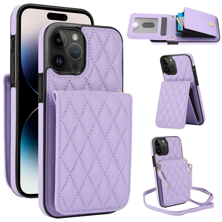 YM015 Crossbody Rhombic Card Bag RFID Phone Case, For iPhone 14 Pro Max, For iPhone 13 Pro Max, For iPhone 13 Pro, For iPhone 13, For iPhone 12 / 12 Pro, For iPhone 12 Pro Max, For iPhone 11 Pro Max, For iPhone 11