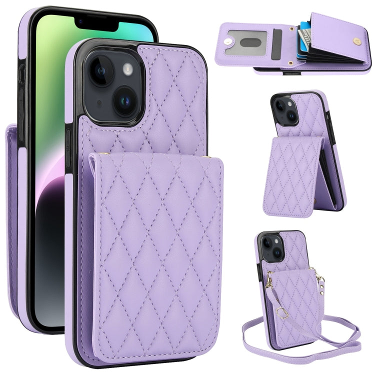 YM015 Crossbody Rhombic Card Bag RFID Phone Case, For iPhone 14 Pro Max, For iPhone 13 Pro Max, For iPhone 13 Pro, For iPhone 13, For iPhone 12 / 12 Pro, For iPhone 12 Pro Max, For iPhone 11 Pro Max, For iPhone 11