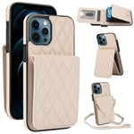 YM015 Crossbody Rhombic Card Bag RFID Phone Case, For iPhone 14 Pro Max, For iPhone 13 Pro Max, For iPhone 13 Pro, For iPhone 13, For iPhone 12 / 12 Pro, For iPhone 12 Pro Max, For iPhone 11 Pro Max, For iPhone 11