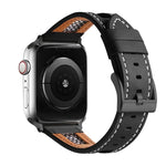 Mesh Calfskin Genuine Leather Watch Band, For Apple Watch Series 4 44mm, For Apple Watch Series 4 40mm, For Apple Watch Series 3 38mm, For Apple Watch Series 3 42mm, For Apple Watch Series 2 42mm, For Apple Watch Series 2 38mm