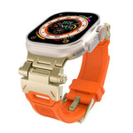 Stainless Steel Connector TPU Watch Band, For Apple Watch SE 2023 44mm, For Apple Watch Ultra 2 49mm