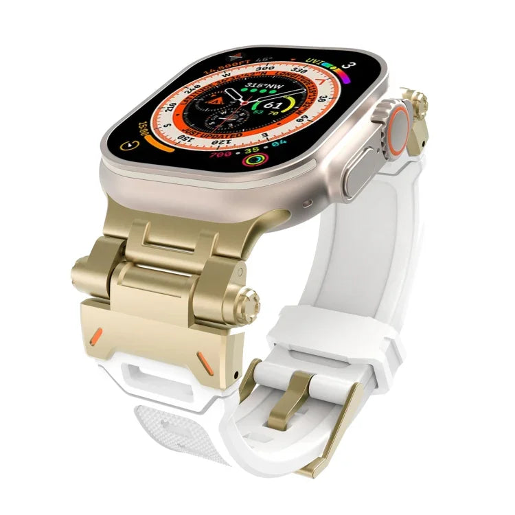 Stainless Steel Connector TPU Watch Band, For Apple Watch Series 6 44mm, For Apple Watch Series 5 44mm