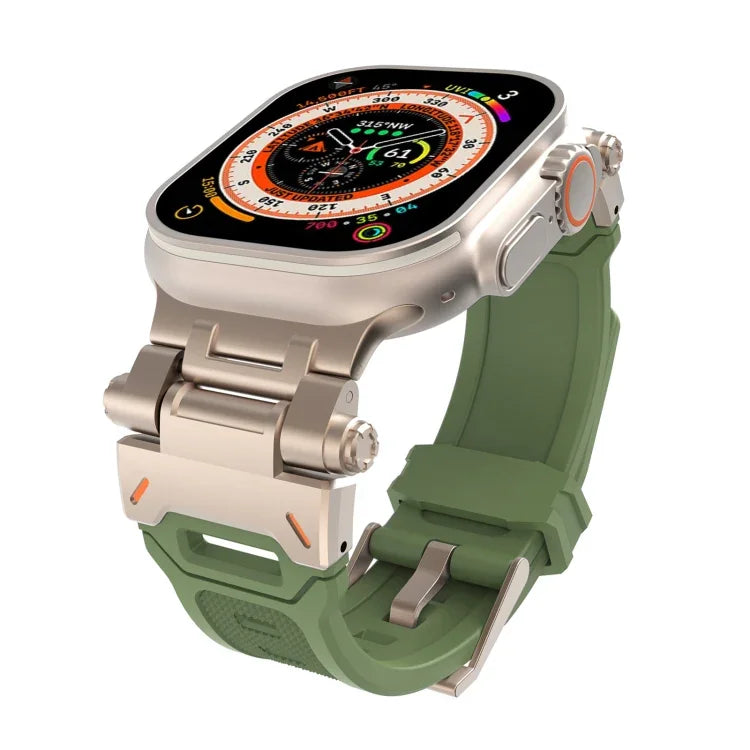 Stainless Steel Connector TPU Watch Band, For Apple Watch Series 4 44mm, For Apple Watch Series 3 42mm
