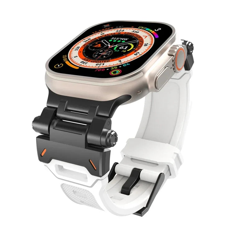 Stainless Steel Connector TPU Watch Band, For Apple Watch Series 4 44mm, For Apple Watch Series 3 42mm