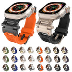 Stainless Steel Connector TPU Watch Band, For Apple Watch Series 8 45mm, For Apple Watch SE 2022 44mm