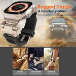 Stainless Steel Connector TPU Watch Band, For Apple Watch Series 8 45mm, For Apple Watch SE 2022 44mm