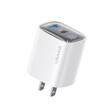 USAMS CC230 30W USB+USB-C / Type-C Dual Port GaN Digital Display Charger, Specifications: US Plug, CC230
