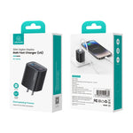 USAMS CC230 30W USB+USB-C / Type-C Dual Port GaN Digital Display Charger, Specifications: US Plug, CC230