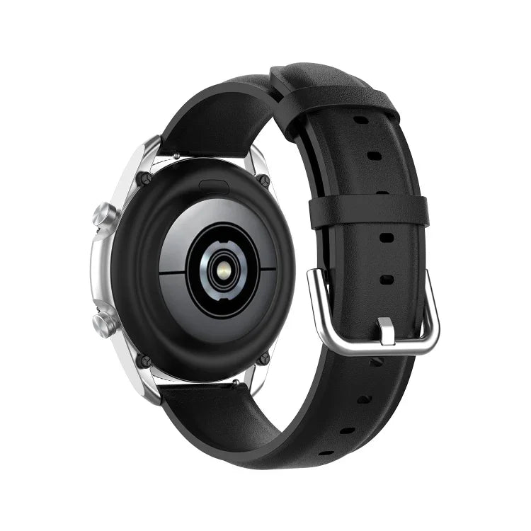Round Tail Leather Strap, Size: Free Size 20mm, For Galaxy Watch 3 41mm