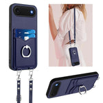 R20 Crossbody Rope Ring Card Holder Phone Case, For iPhone 17 Pro Max, For iPhone 17 Pro, For iPhone 17, For iPhone Air, For iPhone 15 Pro Max, For iPhone 15 Pro, For iPhone 15 Plus, For iPhone 15
