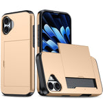 Shockproof Armor Phone Case with Card Slot, For iPhone 16 Pro Max, For iPhone 16 Pro, For iPhone 16 Plus, For iPhone 16