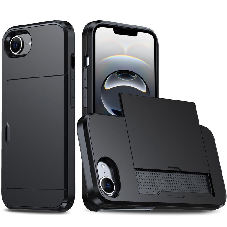 Shockproof Armor Phone Case with Card Slot, For iPhone 17e / 16e, For iPhone 17 Pro Max, For iPhone 17 Pro, For iPhone 17
