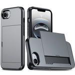 Shockproof Armor Phone Case with Card Slot, For iPhone 17e / 16e, For iPhone 17 Pro Max, For iPhone 17 Pro, For iPhone 17