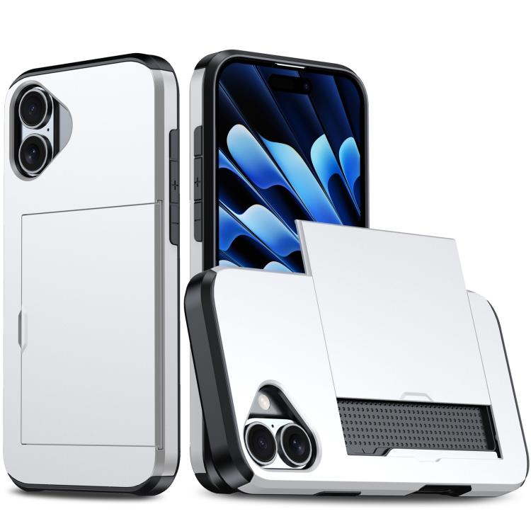 Shockproof Armor Phone Case with Card Slot, For iPhone 18, For iPhone 18 Pro, For iPhone 18 Pro Max, For iPhone 17e / 16e