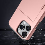 Shockproof Armor Phone Case with Card Slot, For iPhone 17e / 16e, For iPhone 17 Pro Max, For iPhone 17 Pro, For iPhone 17