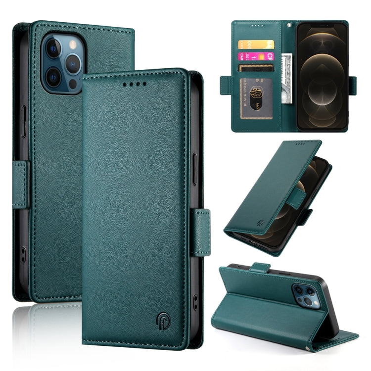 Side Buckle Magnetic Frosted Leather Phone Case, For iPhone 13 Pro Max, For iPhone 13 Pro, For iPhone 13, For iPhone 13 mini, For iPhone 12 / 12 Pro, For iPhone 12 Pro Max