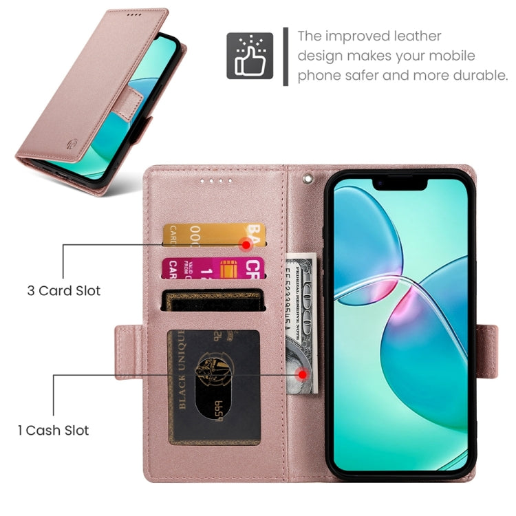 Side Buckle Magnetic Frosted Leather Phone Case, For iPhone 17e / 16e, For iPhone 17 Pro Max, For iPhone 17 Pro, For iPhone 17, For iPhone Air, For iPhone 16 Pro Max