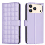 Square Texture Leather Phone Case, For iPhone 17e / 16e, For iPhone 17 Pro Max, For iPhone 16 Pro Max, For iPhone 16 Pro, For iPhone 16 Plus, For iPhone 16, For iPhone 15 Pro Max, For iPhone 15 Pro