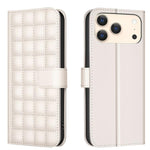 Square Texture Leather Phone Case, For iPhone 17e / 16e, For iPhone 17 Pro Max, For iPhone 16 Pro Max, For iPhone 16 Pro, For iPhone 16 Plus, For iPhone 16, For iPhone 15 Pro Max, For iPhone 15 Pro