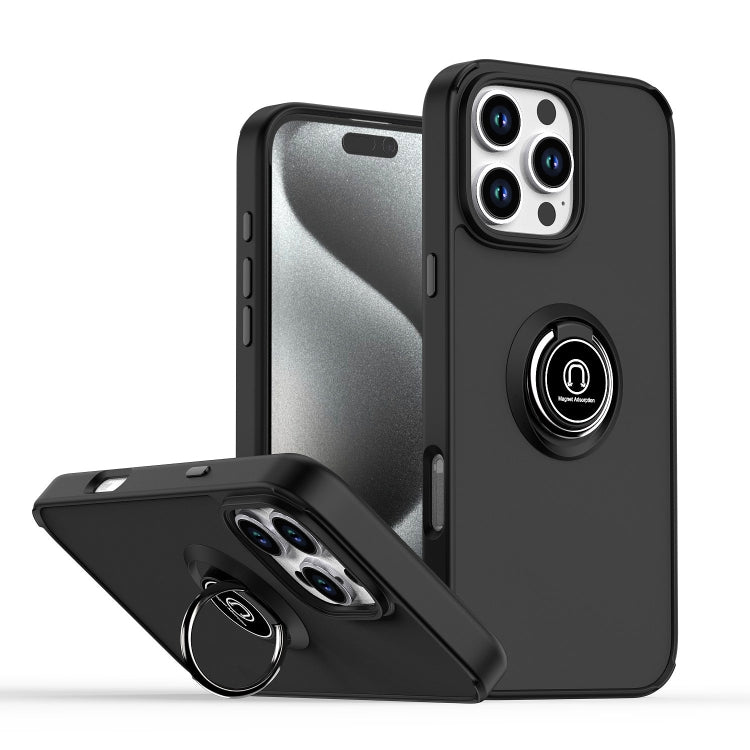 Q Shadow 1 Series TPU + PC Phone Case with Ring, For iPhone 17e / 16e, For iPhone 17 Pro Max, For iPhone 17 Pro, For iPhone 17, For iPhone Air, For iPhone 16 Pro Max