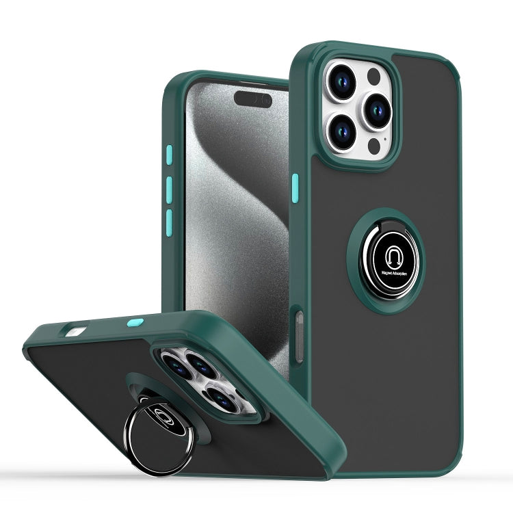 Q Shadow 1 Series TPU + PC Phone Case with Ring, For iPhone 17e / 16e, For iPhone 17 Pro Max, For iPhone 17 Pro, For iPhone 17, For iPhone Air, For iPhone 16 Pro Max