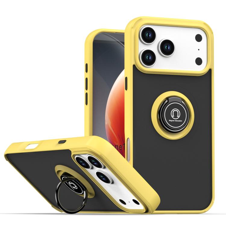 Q Shadow 1 Series TPU + PC Phone Case with Ring, For iPhone 17e / 16e, For iPhone 17 Pro Max, For iPhone 17 Pro, For iPhone 17, For iPhone Air, For iPhone 16 Pro Max