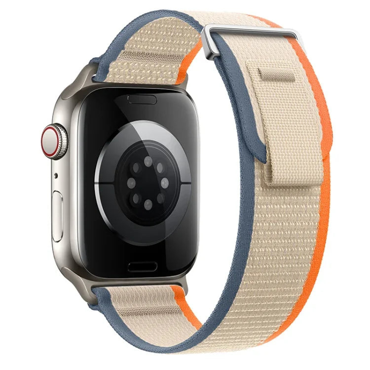 Dual-Section Loop Nylon Watch Band, For Apple Watch Series 9 41mm, For Apple Watch Ultra 49mm