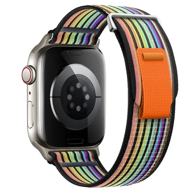 Dual-Section Loop Nylon Watch Band, For Apple Watch Series 7 41mm, For Apple Watch Series 7 45mm