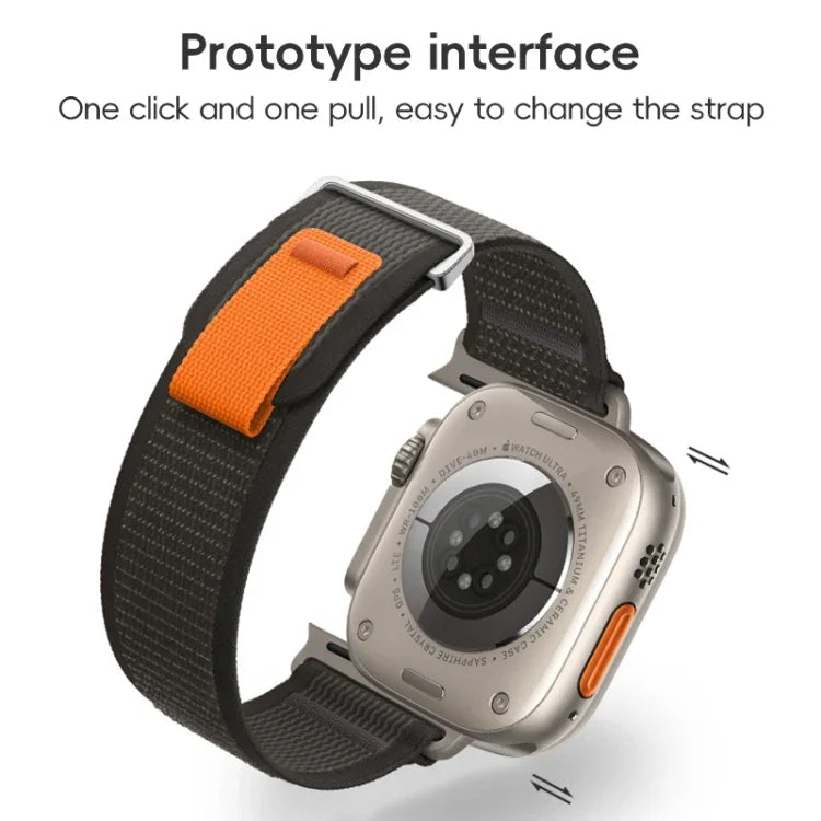 Dual-Section Loop Nylon Watch Band, For Apple Watch Series 6 40mm, For Apple Watch Series 6 44mm