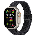 Slim Magnetic Buckle Nylon Braided Watch Band, For Apple Watch Ultra 2 49mm, For Apple Watch Series 9 45mm