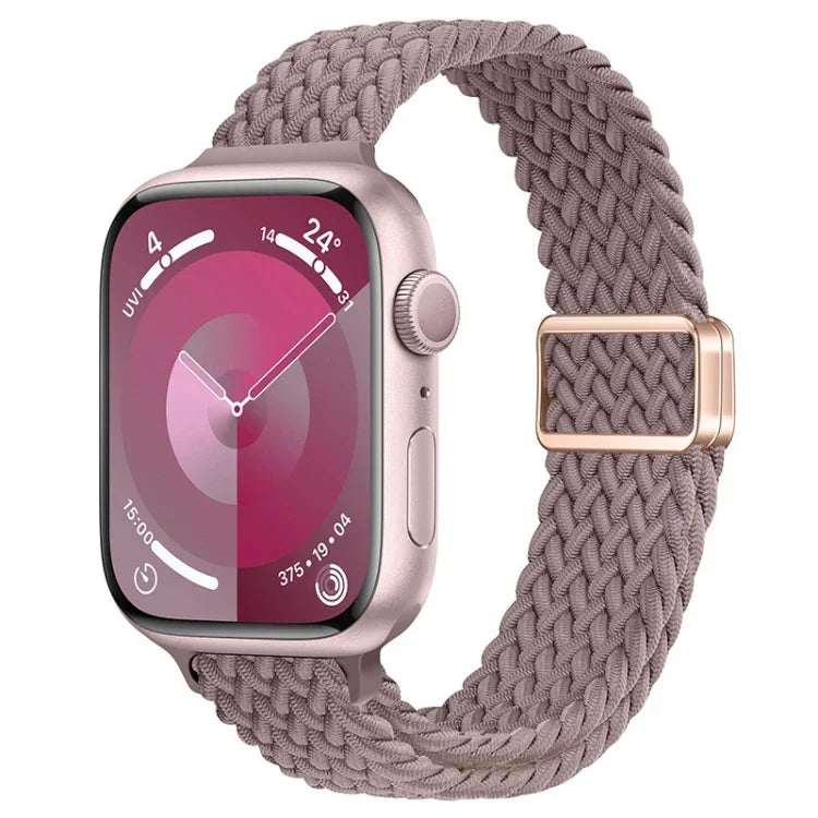 Slim Magnetic Buckle Nylon Braided Watch Band, For Apple Watch Ultra 2 49mm, For Apple Watch Series 9 45mm