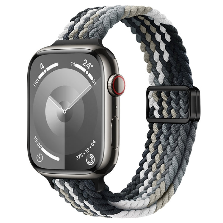Slim Magnetic Buckle Nylon Braided Watch Band, For Apple Watch Series 9 41mm, For Apple Watch Ultra 49mm