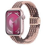 Slim Magnetic Buckle Nylon Braided Watch Band, For Apple Watch Series 9 41mm, For Apple Watch Ultra 49mm