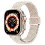 Slim Magnetic Buckle Nylon Braided Watch Band, For Apple Watch Series 9 41mm, For Apple Watch Ultra 49mm