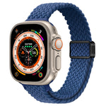 Slim Magnetic Buckle Nylon Braided Watch Band, For Apple Watch Series 9 41mm, For Apple Watch Ultra 49mm