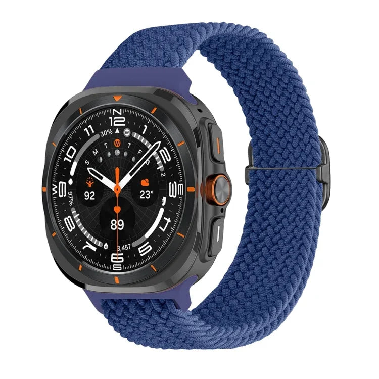 Slide Buckle Nylon Braided Watch Band, For Samsung Galaxy Watch Ultra 47mm / Ultra 2025