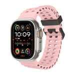 Ocean Dual-Row Hole Silicone Watch Band, For Apple Watch Ultra 49mm, For Apple Watch Series 8 45mm, For Apple Watch SE 2022 44mm