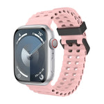 Ocean Dual-Row Hole Silicone Watch Band, For Apple Watch Ultra 49mm, For Apple Watch Series 8 45mm, For Apple Watch SE 2022 44mm