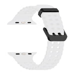 Ocean Dual-Row Hole Silicone Watch Band, For Apple Watch Series 5 44mm, For Apple Watch Series 4 44mm, For Apple Watch Series 3 42mm