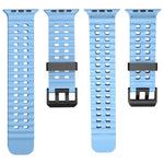 Ocean Dual-Row Hole Silicone Watch Band, For Apple Watch Series 5 44mm, For Apple Watch Series 4 44mm, For Apple Watch Series 3 42mm